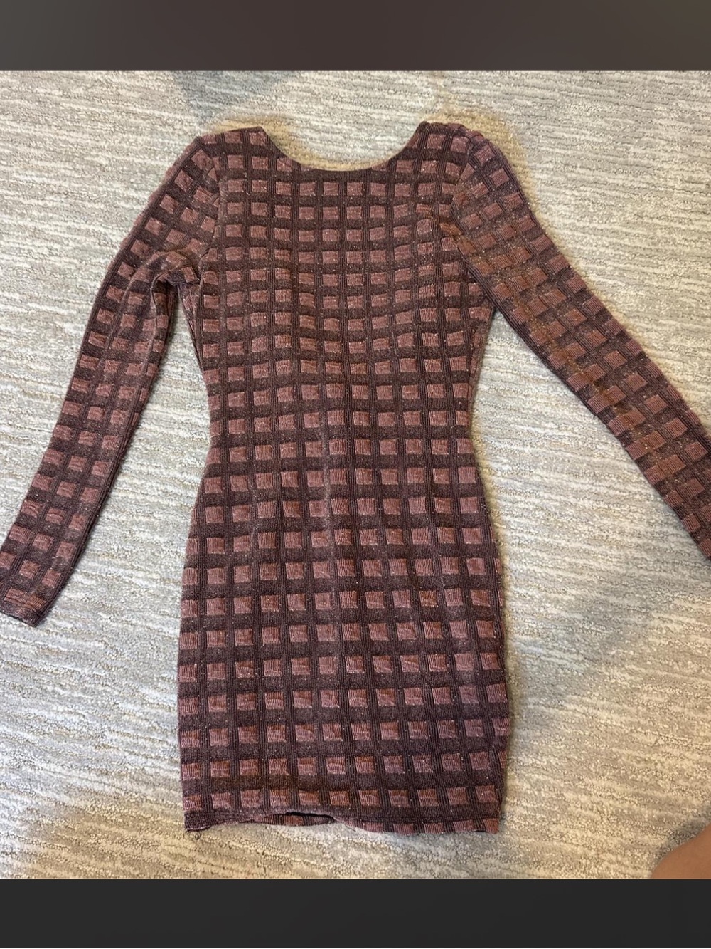 Club Monaco open back/cowl back mini sparkly dress